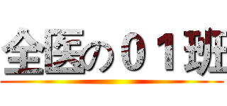 全医の０１ 班 ()