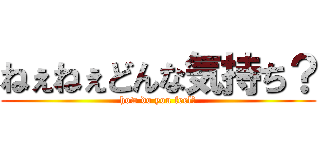 ねぇねぇどんな気持ち？ (how do you feel?)