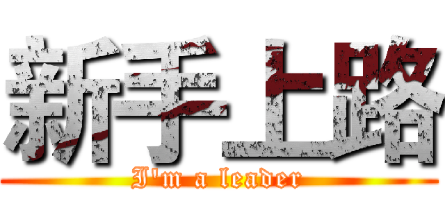 新手上路 (I'm a leader)