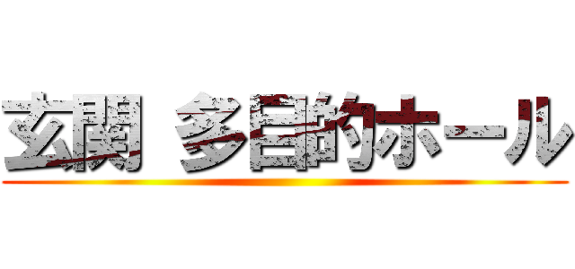 玄関 多目的ホール ()