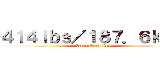 ４１４ｌｂｓ／１８７．６ｋｇｓ (Safety Squat Bar)