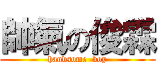 帥氣の俊霖 (handsome  boy)