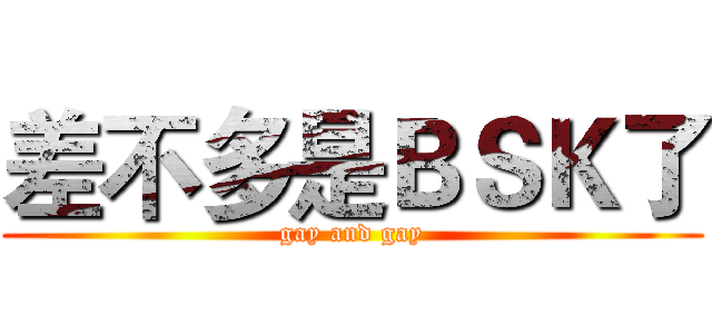 差不多是ＢＳＫ了 (gay and gay)