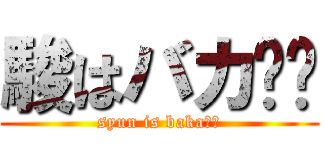 駿はバカ‼︎ (syun is baka‼︎)