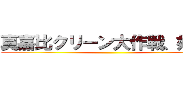 真嘉比クリーン大作戦、始動！ ()