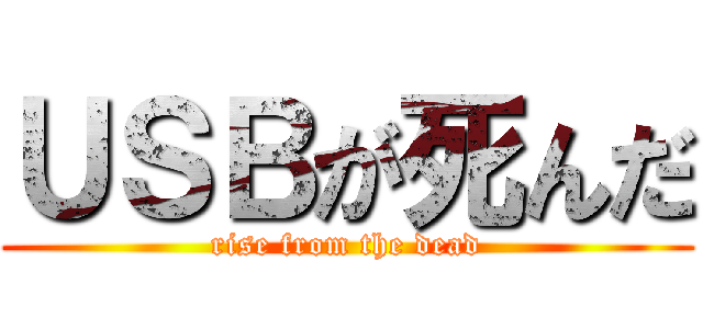 ＵＳＢが死んだ (rise from the dead)