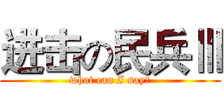 进击の民兵Ⅲ (what can I say！)