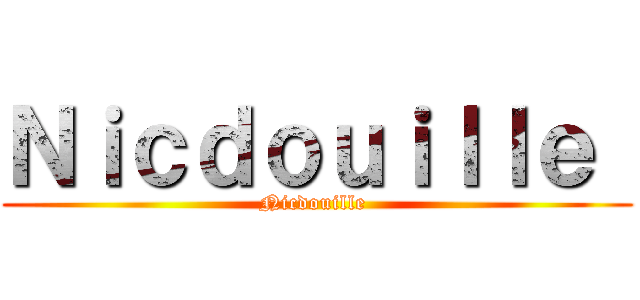 Ｎｉｃｄｏｕｉｌｌｅ  (Nicdouille )