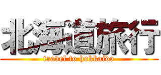 北海道旅行 (travel to hokkaido)