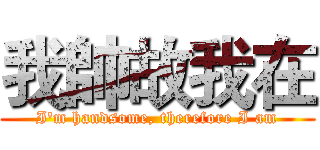 我帥故我在 (I'm handsome, therefore I am)