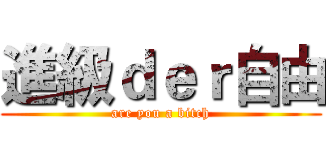 進級ｄｅｒ自由 (are you a bitch)