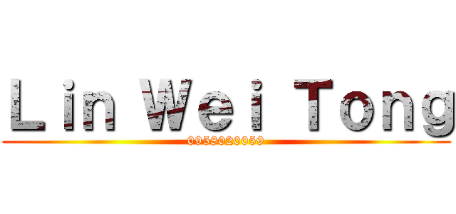 Ｌｉｎ Ｗｅｉ Ｔｏｎｇ (0958020059)