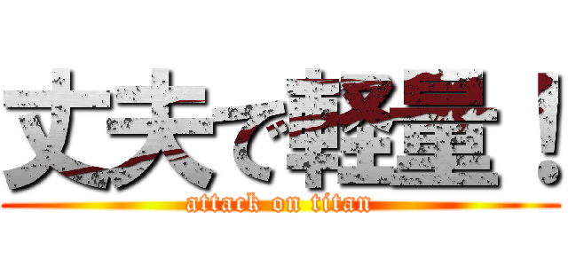 丈夫で軽量！ (attack on titan)