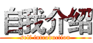 自我介绍 (self introduction)