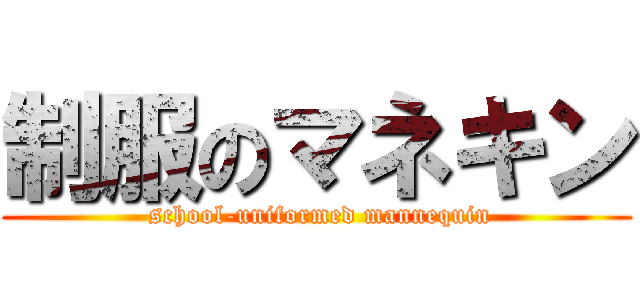 制服のマネキン ( school-uniformed mannequin)