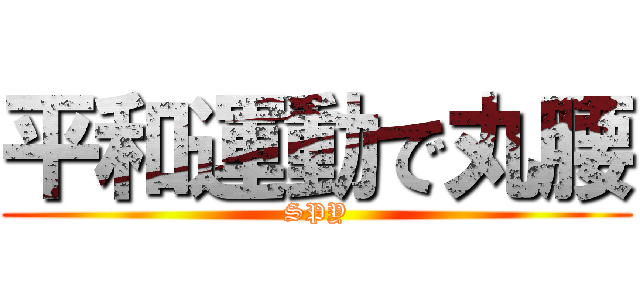 平和運動で丸腰 (SPY)