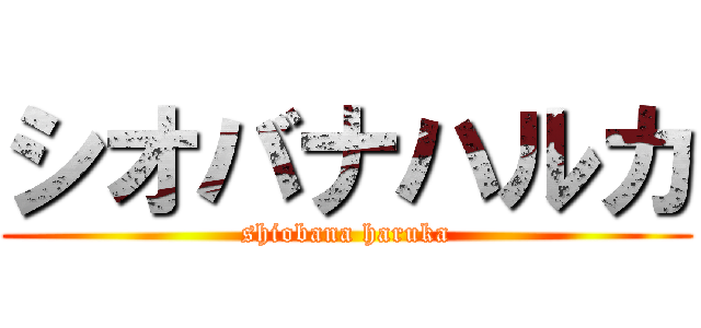 シオバナハルカ (shiobana haruka)