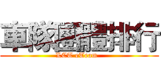 車隊團體排行 (LCT eTeam  )