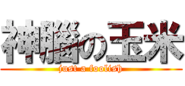 神腦の玉米 (just a foolish)