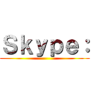 Ｓｋｙｐｅ： ()