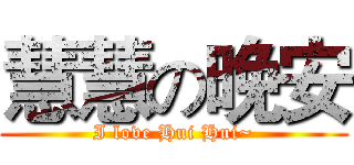 慧慧の晚安 (I love Hui Hui~)