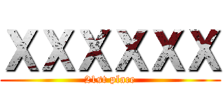 ＸＸＸＸＸＸ (21st place)