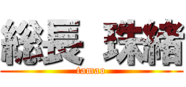 総長 珠緒 (tamao)