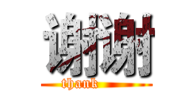 谢谢 (thank      )