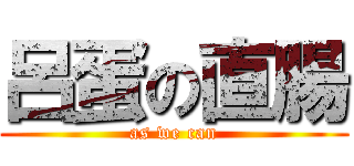 呂蛋の直腸 (as we can)