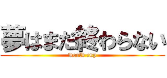 夢はまだ終わらない (world cup)