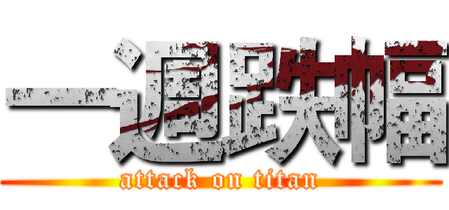 一週跌幅 (attack on titan)