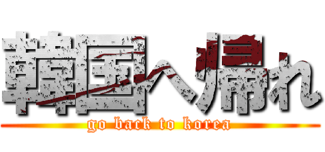 韓国へ帰れ (go back to korea)