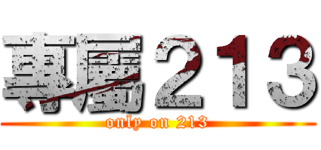 專屬２１３ (only on 213)