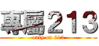 專屬２１３ (only on 213)