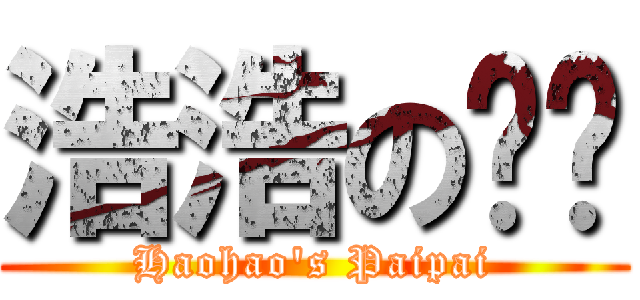 浩浩の呸呸 (Haohao\'s Paipai)