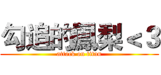勾追的鳳梨＜３ (attack on titan)