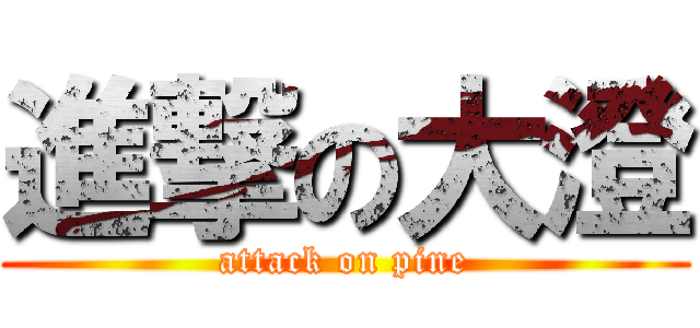 進撃の大澄 (attack on pine)