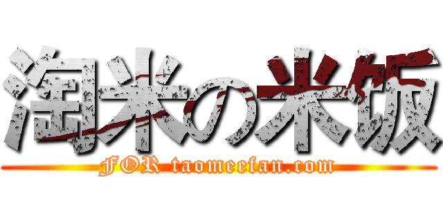 淘米の米饭 (FOR taomeefan.com)