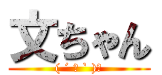 文ちゃん (( ´ ▽ ` )ﾉ)