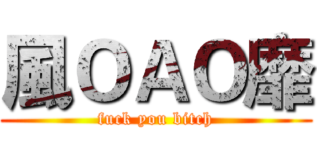 風ＯＡＯ靡 (fuck you bitch)