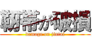 靭帯が破損 (damage on jintai)