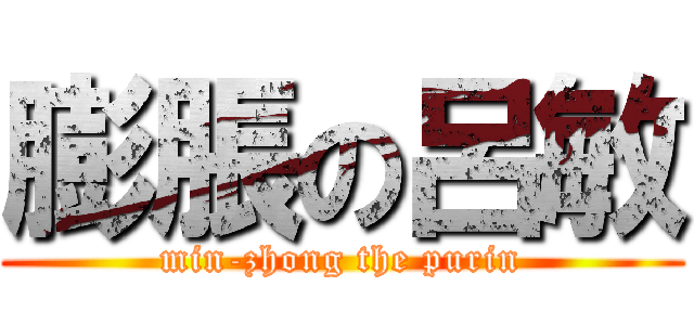 膨脹の呂敏 (min-zhong the purin)