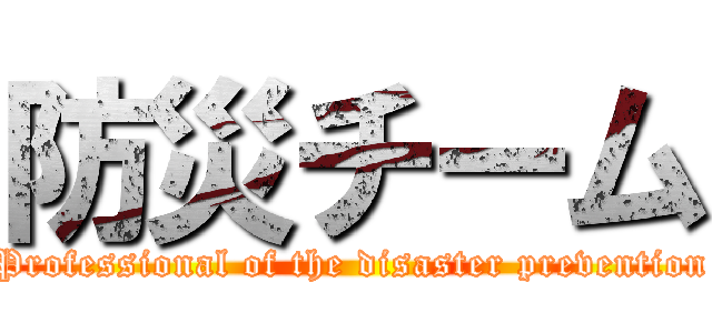 防災チーム (Professional of the disaster prevention)