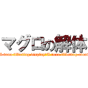 マグロの解体 ( A tuna filleting display；A tuna filleting event)