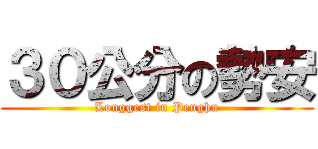 ３０公分の勢安 (Longgest in Penghu)