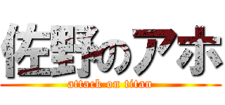 佐野のアホ (attack on titan)