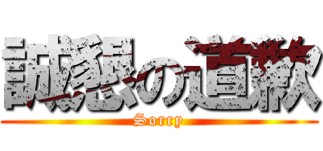 誠懇の道歉 (Sorry)