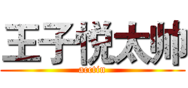 王子悦太帅 (acctin)