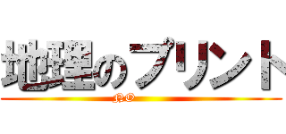 地理のプリント (NO        )