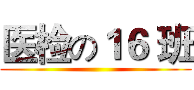 医检の１６ 班 ()